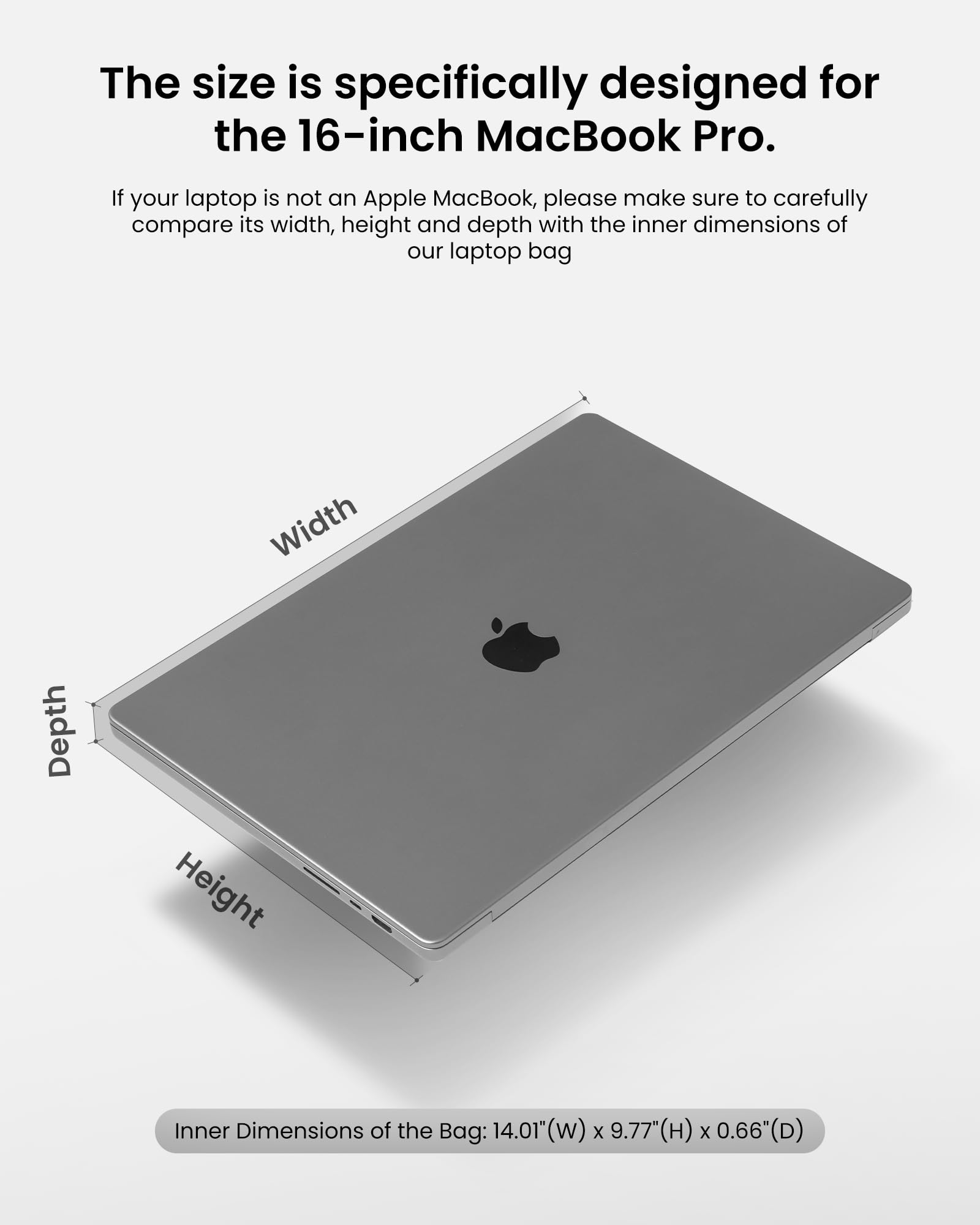 tomtoc 360 Protective Laptop Carrying Case for 2026 16-inch MacBook Pro M5/M4/M3/M2/M1 Pro/Max A3428 A3429 A3403 A3186 A2991, Water-resistant Laptop Shoulder Bag fits 15-inch MacBook Air M5/M4/M3/M2 - Image 4