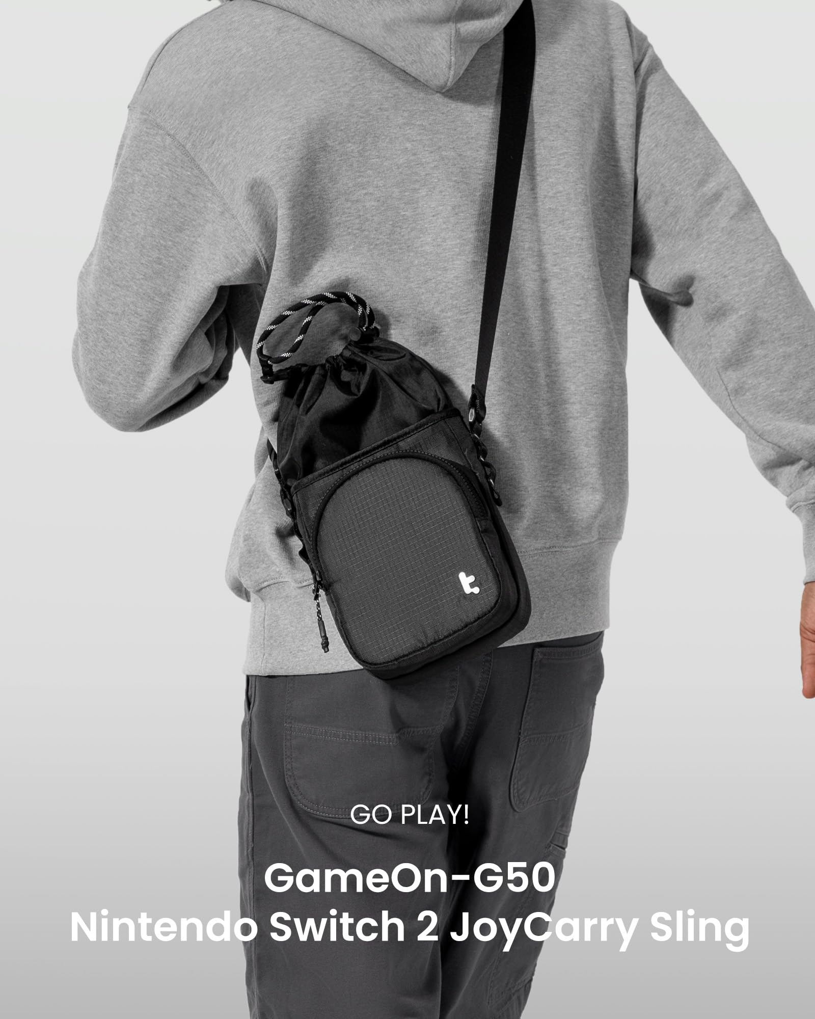 tomtoc G50 Switch 2 JoyCarry Kit -G50 Sling Crossbody Bag and G05S3 Slim Case for Nintendo Switch 2, Protective Travel Carrying Gaming Pouch - Image 3