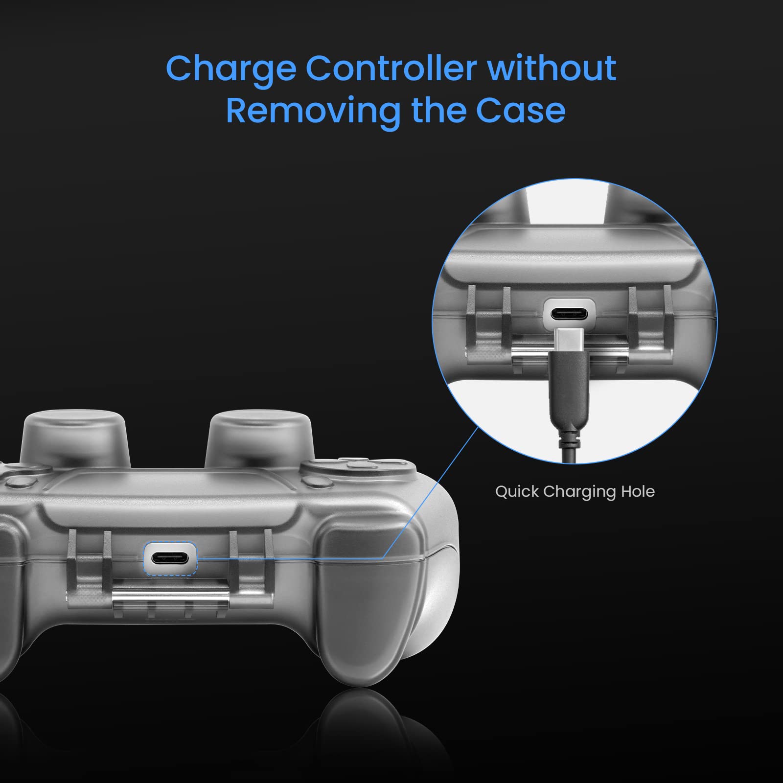 tomtoc Protective Case for PS5/PS5 Pro Controller, Hard Shell Joystick Protector for Playstation 5 DualSense Wireless Remote, Shock-Proof, Dust-Resistant, Anti-scratch, Protective Cover - Image 6