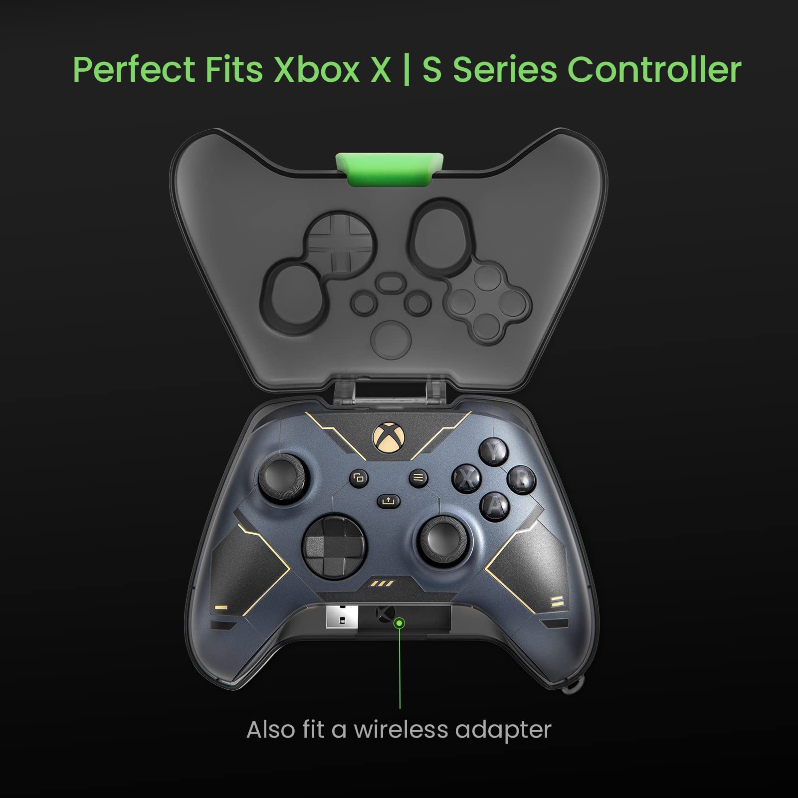 tomtoc Protective Case for Xbox Series X/S Controller, Hard Shell Joystick Protector for Microsoft Xbox Core Wireless Controller Remote, Dust-Resistant, Anti-scratch, Shock-proof Protection Cover - Image 7