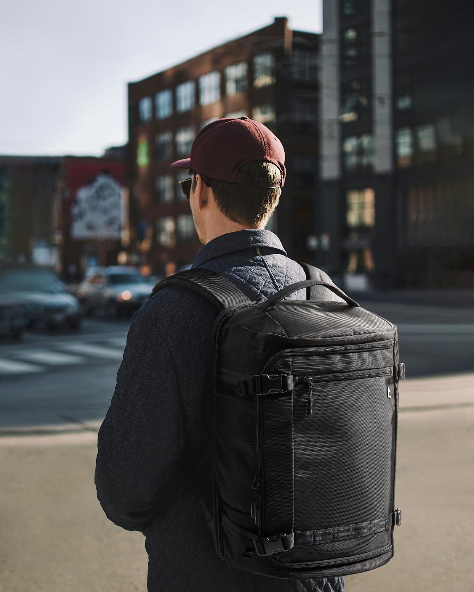 tomtoc Travel Backpack 38L, TSA Friendly Flight Approved Carry-on Luggage Water-resistant Lightweight Business Rucksack, Durable Large Computer Bag Daypack Fits 17.3 Inch Laptop - Image 8